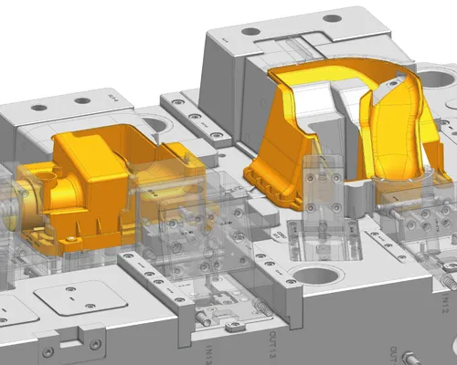 Spritzgusswerkzeug – 3D-CAD-Darstellung